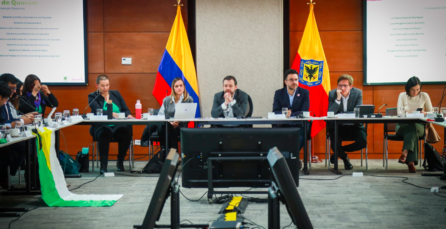 Alcalde Mayor de Bogotá y Secretaria de la Mujer Laura Tami Leal