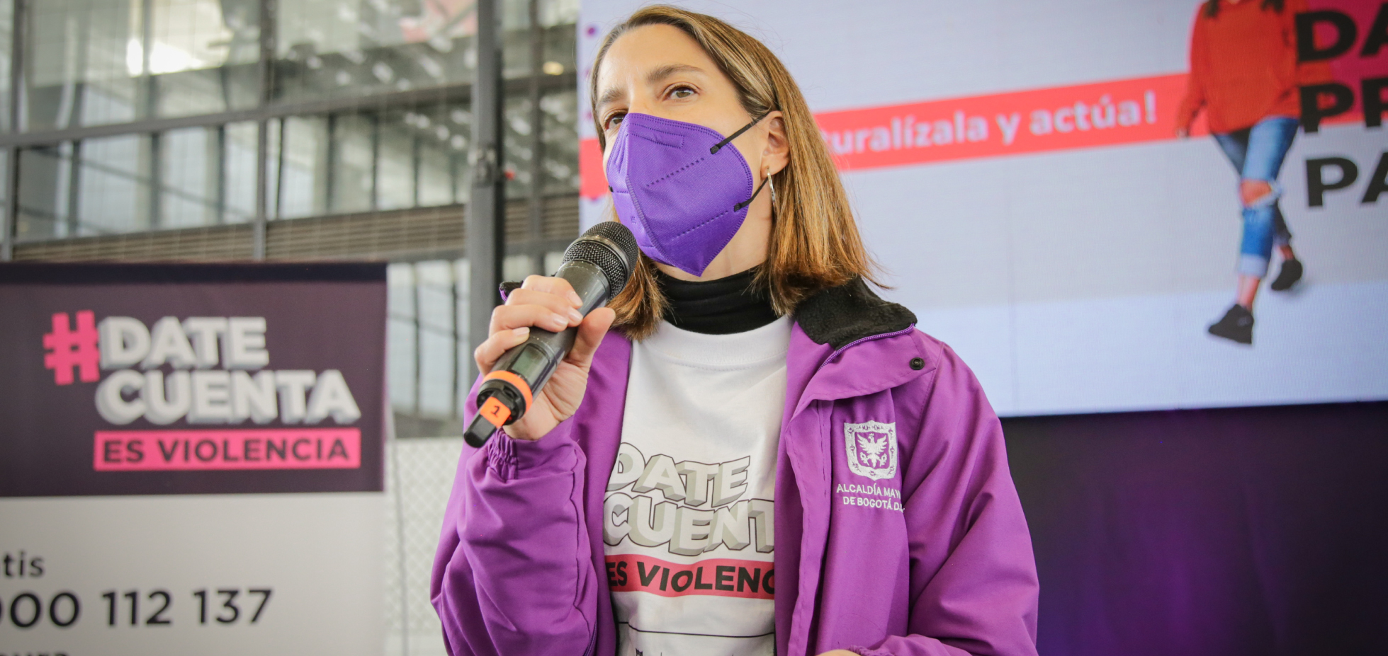 Secretaria de la Mujer Diana Rodríguez Franco en evento de 25N - Día internacional de la eliminación de la violencia contra las muejeres