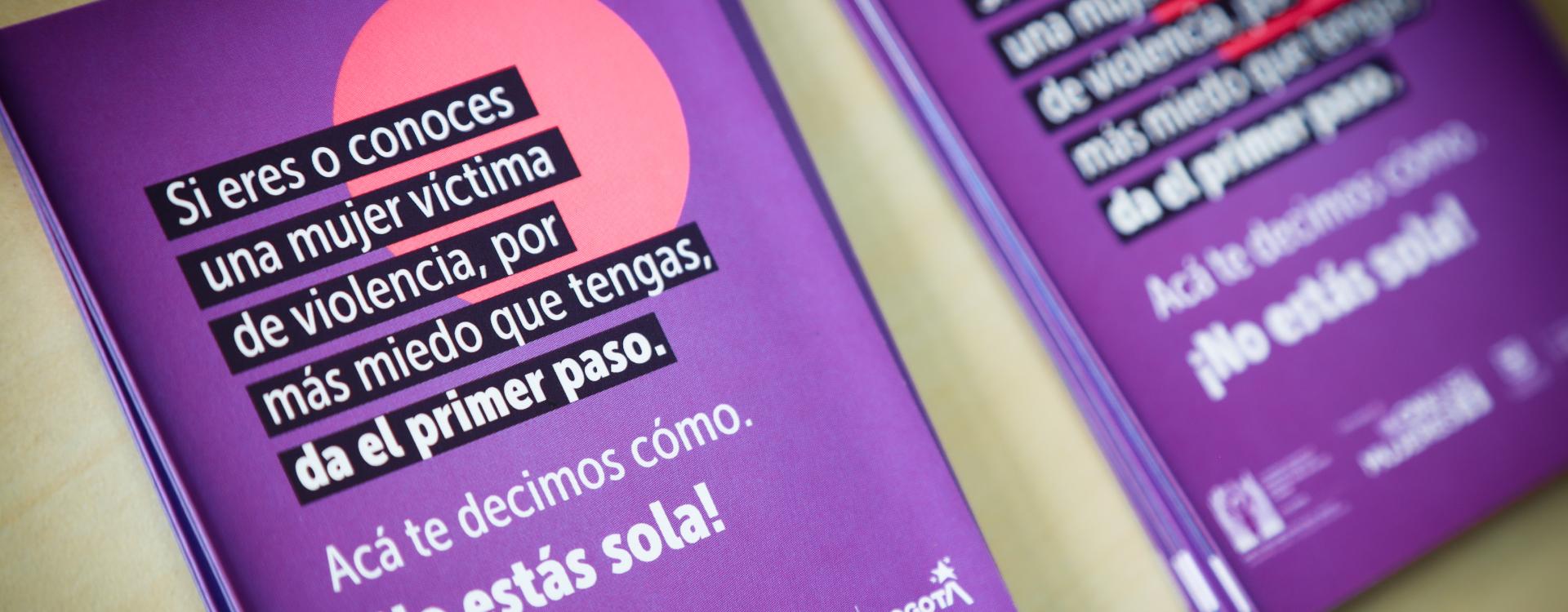 Folleto de información de prevención a violencias contra las mujeres