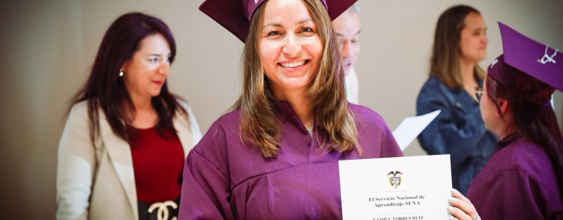 Mujer graduanda 