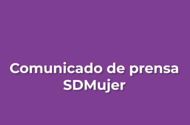 Comunicado de prensa SDMujer