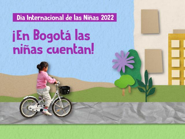 imagen con ilustración de niña montando cicla