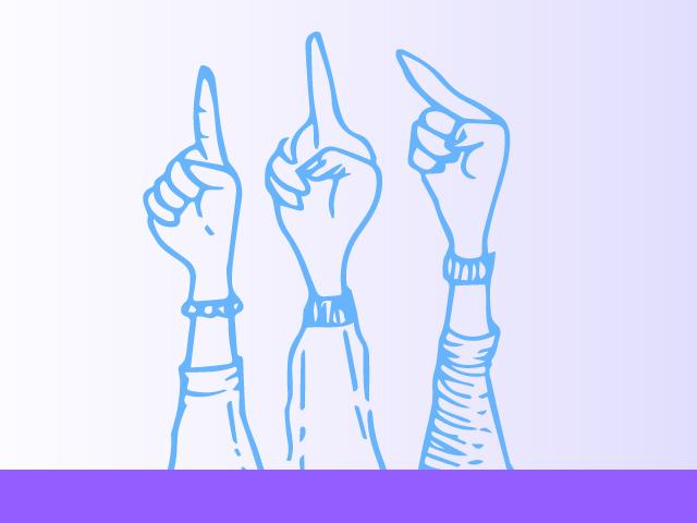 Ilustración de manos arriba