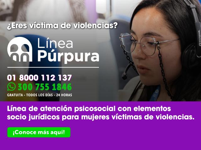 Línea Púrpura 018000 112 137 wathsapp púrpura 300 755 1846
